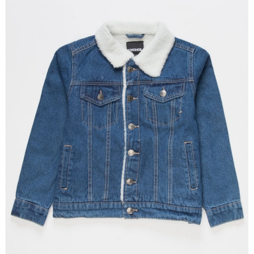 RSQ  Denim with Sherpa lining Jacker  Boys XL EUC